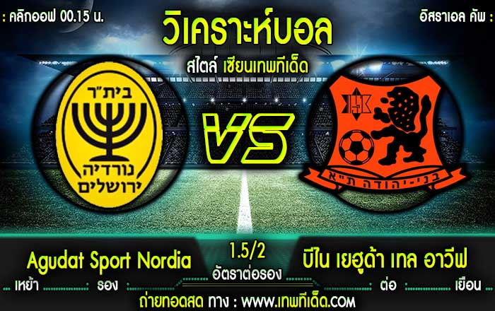 Agudat Sport Nordia Jerusalem vs บีไน เยฮูด้า เทล อาวีฟ