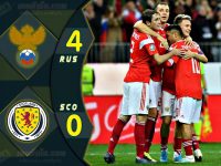 ไฮไลท์ฟุตบอล ยูโร 2020 รอบคัดเลือก รัสเซีย 4-0 สกอตแลนด์