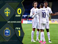 ไฮไลท์ฟุตบอล ยูฟ่า เนชั่นส์ ลีก สวีเดน 0-1 ฝรั่งเศส
