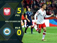 ไฮไลท์ฟุตบอลเทพทีเด็ด บอลโลก โซนยุโรป โปแลนด์ 5-0 ซานมารีโน่