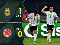 ไฮไลท์ฟุตบอลเทพทีเด็ด บอลโลก โซนอเมริกาใต้ อาร์เจนติน่า 1-0 โคลัมเบีย